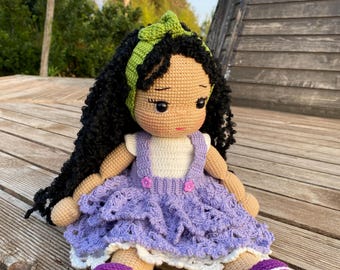 Muñeca grande de crochet, muñeca amigurumi hecha a mano, muñeca de crochet en venta, muñeca de peluche, amigurumi terminado, regalo de cumpleaños