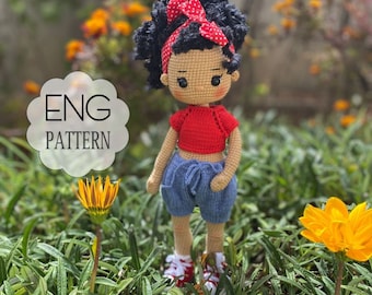 Crochet Pattern Nida Doll Amigurumi Pattern-English-PDF-Amigurumi Desing