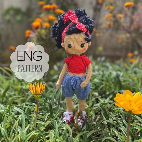 Crochet Pattern Nida Doll Amigurumi Pattern-English-PDF-Amigurumi Desing