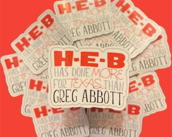 HEB Greg Abbott Stickers