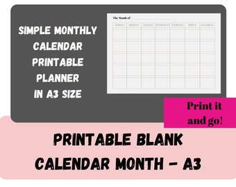 Digital Printable Monthly Planning Sheet Monthly Planner - Etsy