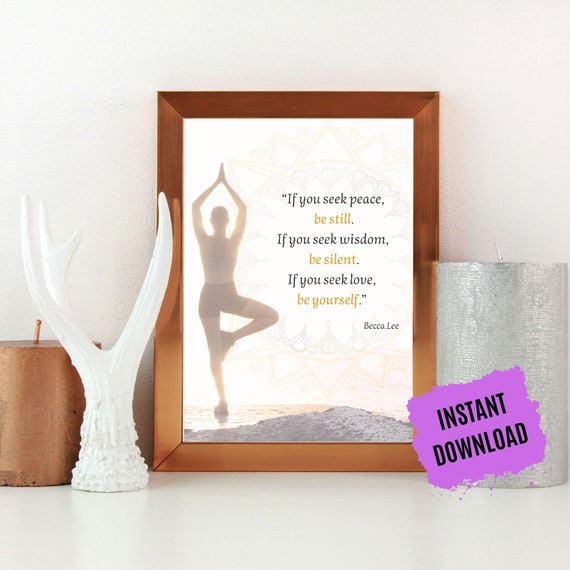 Becca Lee Yoga Quotes Wall Art Printable Wall Decor - Etsy