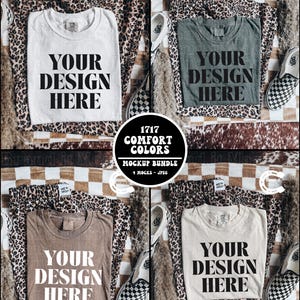 Comfort Colors C1717 Mockup Bundle, Comfort Color Mockups Trendy,Flat Lay Mockup Bundle, Trendy Shirt Mockup Bundle, C1717 Shirt Mockup