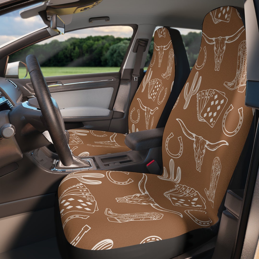 Western Car Accessories, Skull Seat Cover, Western Seat Cover, Car Seat