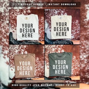 Comfort Colors C1717 Mockup Bundle, Comfort Color Mockups Trendy,Flat Lay Mockup Bundle, Trendy Shirt Mockup Bundle, C1717 Shirt Mockup