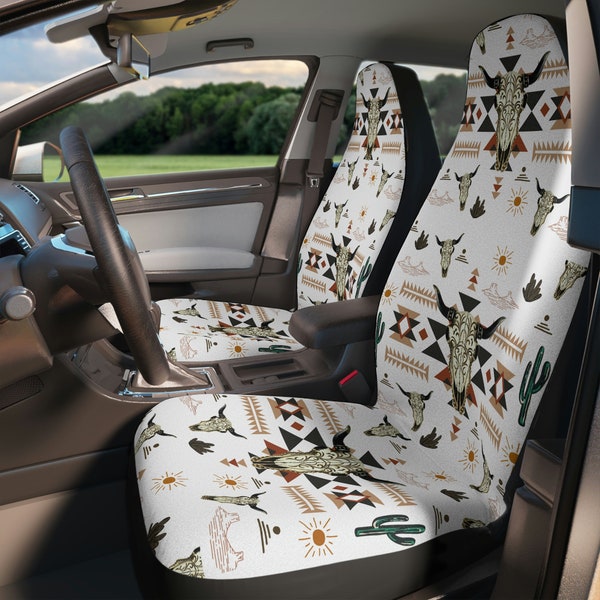 Cow Car Accessories Cow Skull Seat Covers Western Aztec Car Accessories Western Seat Covers Country Cow Bull Car Cover