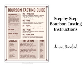 Bourbon Tasting Guide - Bourbon Tasting How-To - Bourbon Party - Printable - Instant Download