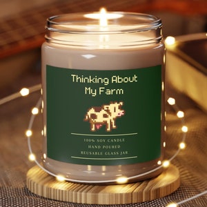 Stardew Valley 9oz Candle - Games - Gamer - Video Game - Cozy Game - Farming SIM - Decor - Present - Gift - Birthday - Christmas - Hanukah image 1