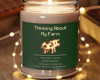 Stardew Valley 9oz Candle - Games - Gamer - Video Game - Cozy Game - Farming SIM - Decor - Present - Gift - Birthday - Christmas - Hanukah