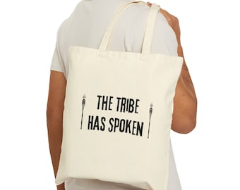 Survivor Inspired Canvas Tote Bag - Tribe Has Spoken - Survivor TV Show - Survivor Show - Jeff Probst - Gift - Present - Birthday Christmas