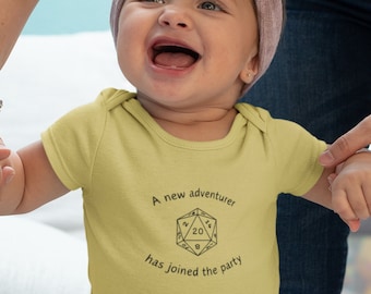 Cute D&D Bodysuit - Dungeons and Dragons - Baby - Infant - D20 - Clothing - Gift - Present - Nerdy - Gamer - Baby Shower - Birthday