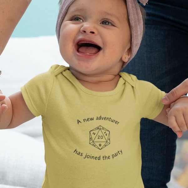 Cute D&D Bodysuit - Dungeons and Dragons - Baby - Infant - D20 - Clothing - Gift - Present - Nerdy - Gamer - Baby Shower - Birthday
