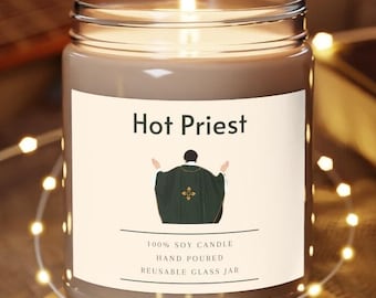 Hot Priest Fleabag Inspired 9oz Candle - Fleabag Gift - Fleabag Present - Hot Priest - Phoebe Waller-Bridge - Andrew Scott