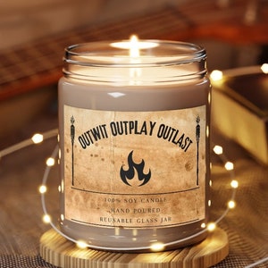 Survivor 9oz Candle - Survivor TV Show - Survivor CBS Parody - Survivor Gift - Survivor Present - Survivor Fan - Outwit Outplay Outlast