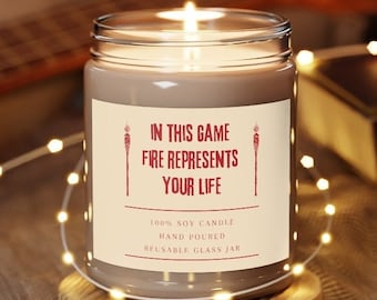 Fire Represents Your Life 9oz Candle - Survivor Fan Gift - Survivor Parody - Survivor Present - Survivor TV