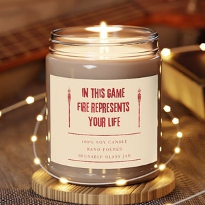 Fire Represents Your Life 9oz Candle - Survivor Fan Gift - Survivor Parody - Survivor Present - Survivor TV