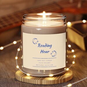 Reading Hour 9oz Candle -  Reader Candle - Reader Decor - Reader Gift - Book Gift - Bookworm - Library - Bibliophile - Birthday - Gifts