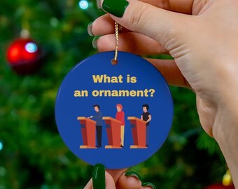 Funny Jeopardy-Inspired Blue Ornament - Jeopardy Ornament - Christmas Ornament - Trebek - Jeopardy Board - Jeopardy Game - Holiday