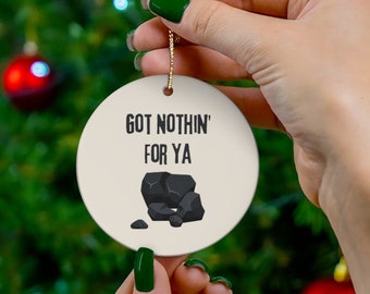 Funny Jeff Probst Coal Survivor Ornament - Christmas Ornament - Survivor TV - Jeff Probst - Survivor Christmas - Survivor Gift