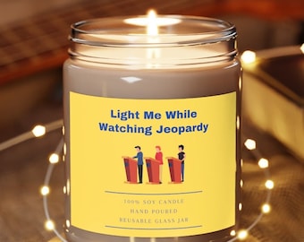 Jeopardy-Inspired 9oz Candle - Jeopardy Fan - Jeopardy Gift - Jeopardy TV - Alex Trebek - Ken Jennings - Jeopardy Champion