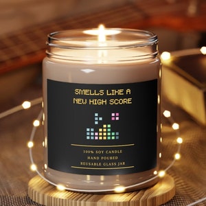 Tetris High Score 9oz Candle - Tetris Gift - Tetris Present - Tetris Birthday - Tetris Player - Tetris Christmas - Tetris Vintage