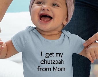 Funny Chutzpah Bodysuit - Baby - Infant - Gift - Present - Baby Shower - Birthday -  Baby Clothes - Hanukah - Jewish - Baby Clothes