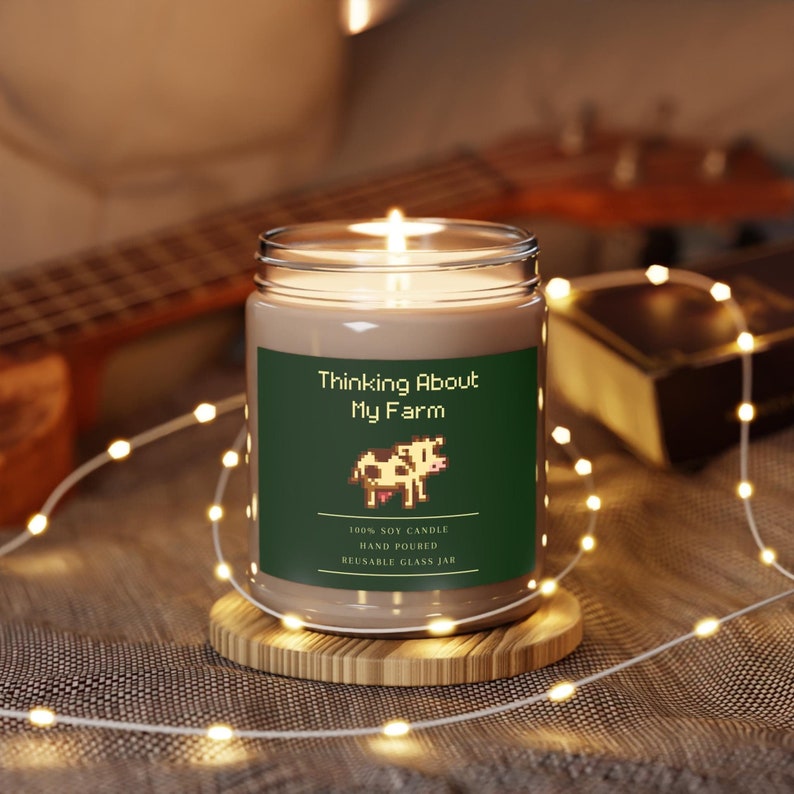 Stardew Valley 9oz Candle - Games - Gamer - Video Game - Cozy Game - Farming SIM - Decor - Present - Gift - Birthday - Christmas - Hanukah image 1