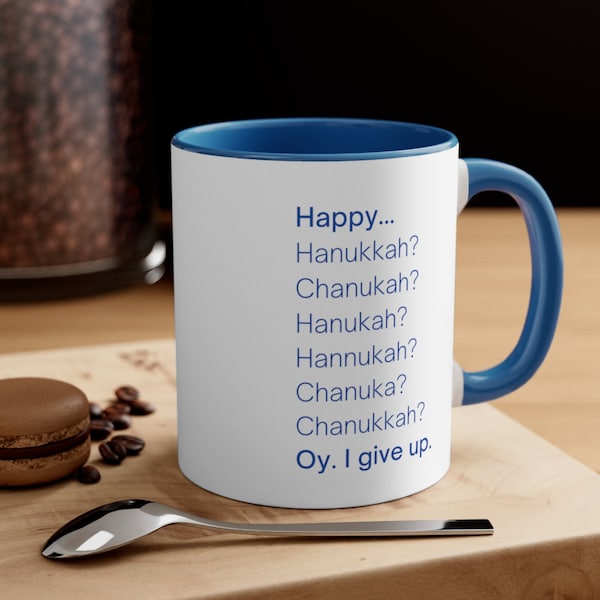 Oy Funny Hanukkah Spellings Mug 11 oz - cadeau de Hanoucca - décoration de Hanoucca - cadeau de Hanoucca - tasse de Hanoucca - décoration de Hanoucca - cadeau juif