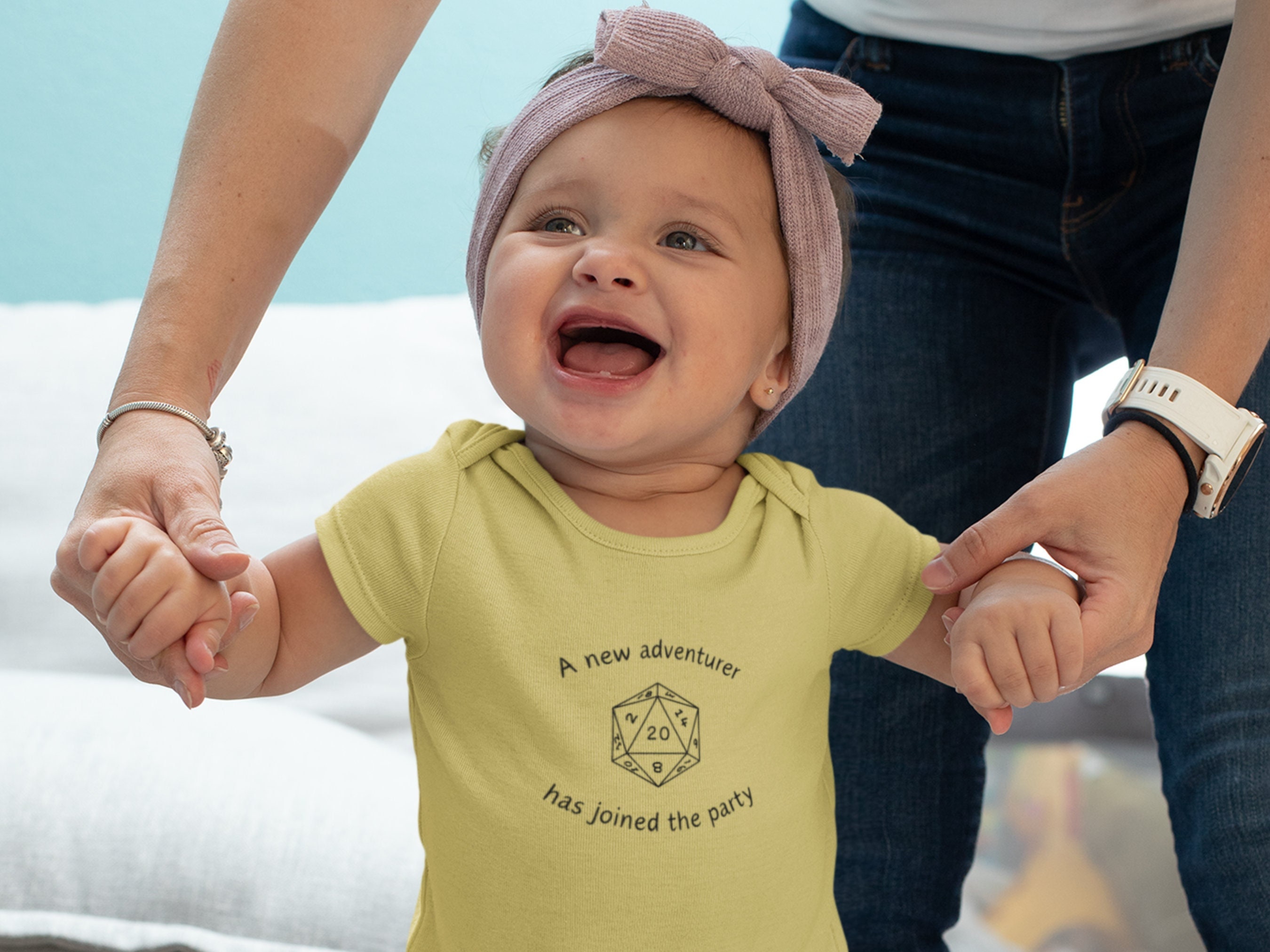 Cute D&D Bodysuit - Dungeons and Dragons - Baby - Infant - D20 - Clothing - Gift - Present - Nerdy - Gamer - Baby Shower - Birthday