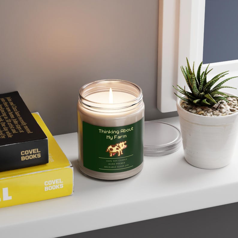 Stardew Valley 9oz Candle - Games - Gamer - Video Game - Cozy Game - Farming SIM - Decor - Present - Gift - Birthday - Christmas - Hanukah image 2