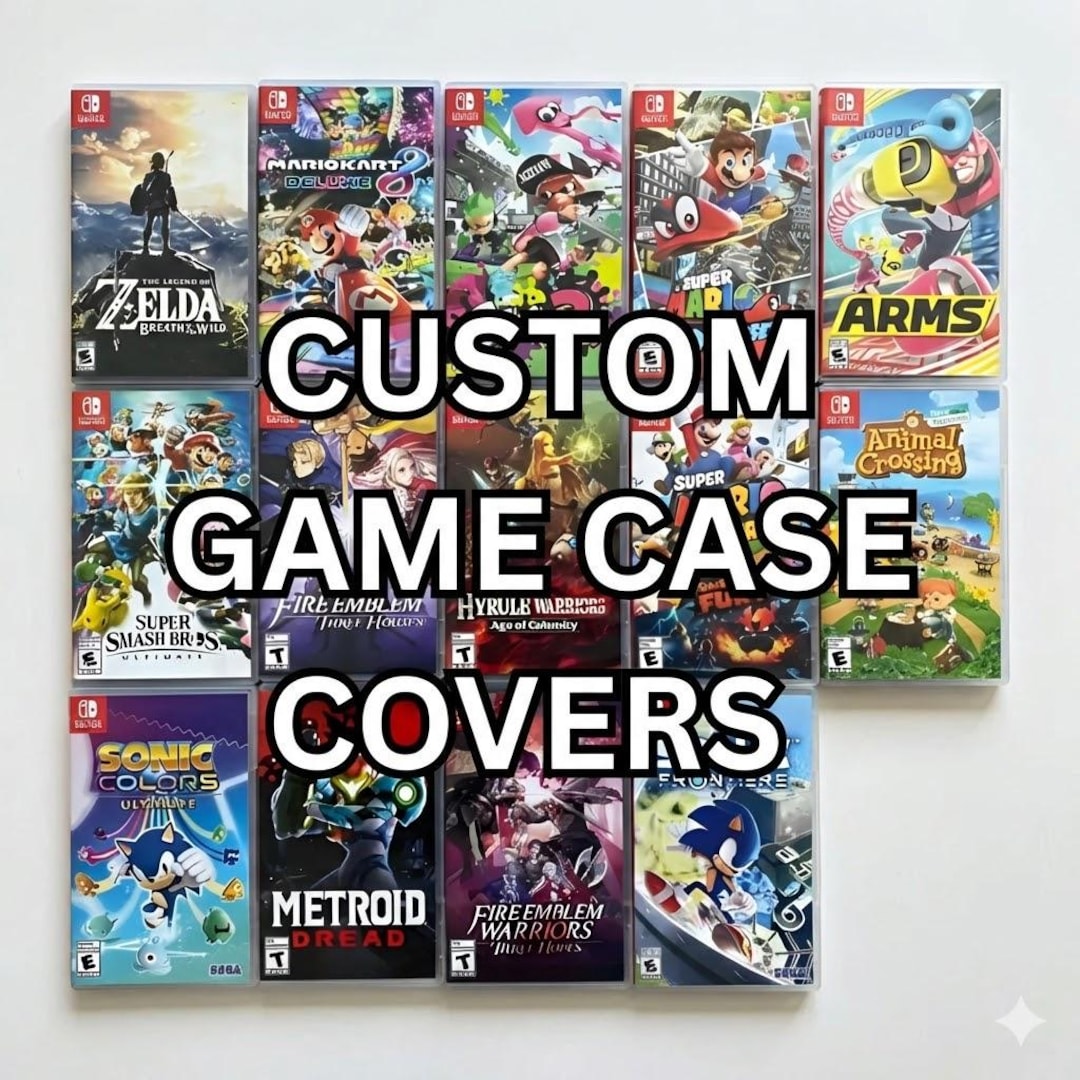 Nintendo Custom Case Nintendo Switch Physical Game Cases Custom Covers/(boxart) - Etsy