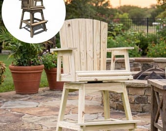 Adirondack Swivel Bar Stool