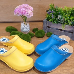 Medical Shoes Natural Leather Women's Clogs Full Footwear