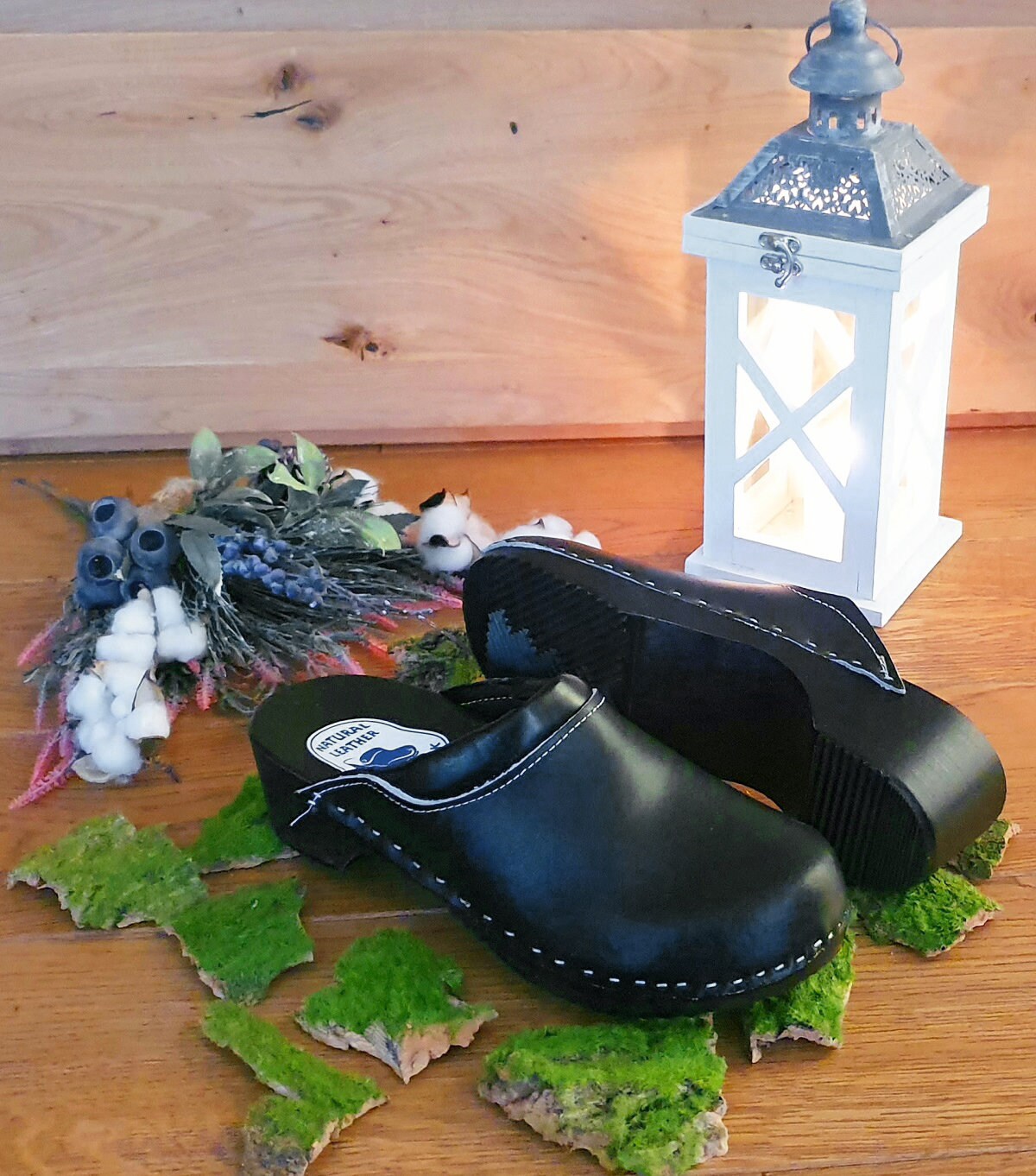 Sabots Fermés Femme En Cuir – Mules Confortables Avec Soutien Voûte Plantaire, Pour Intérieur Et Extérieur