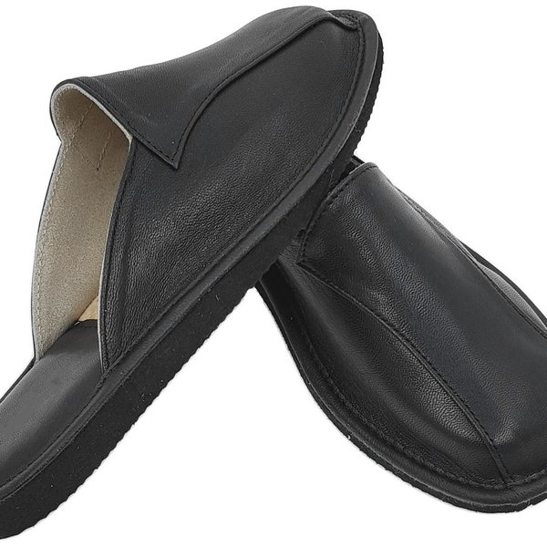 Polish Slippers for Men Natural Leather Men Slippers Genuine Leather Leather Handmade Comfortable Footwear size 40-46