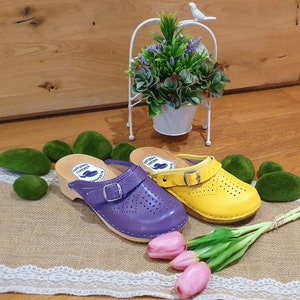 Wooden Clogs Medical Leather Sandals Women's Clogs Moccasins