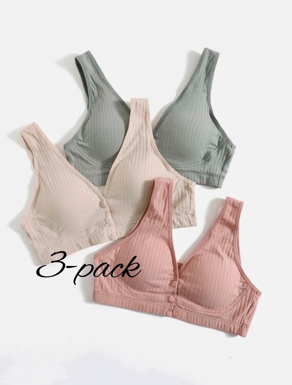 Lace Front Button Maternity Nursing Bra Pregnancy Breast Feeding