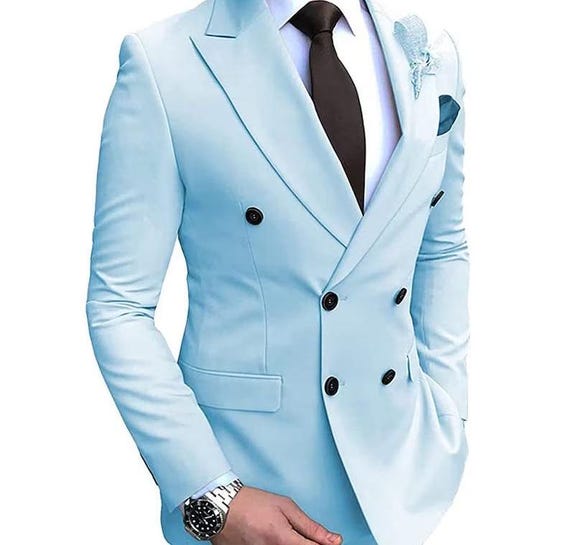 Double breasted prom suit deals