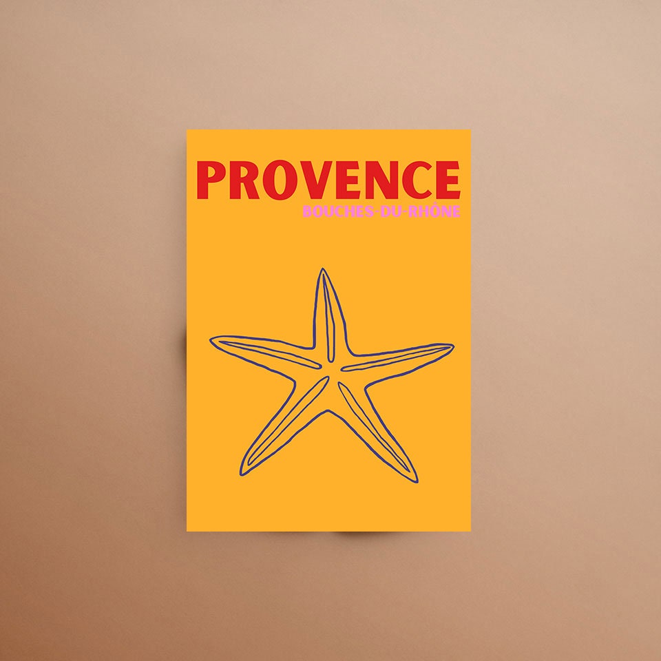 Provence France Print Poster, Provence Voyage Vacances Wall Art, Sea Print, Digital Art