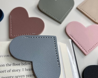 Heart Shape Leather Bookmark