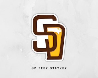 San Diego Beer Sticker SD