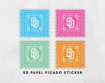 Adesivos Padres San Diego Papel Picado