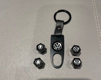 GTI VW Volkswagen Keychain STAINLESS STEEL Front & Back Double Side 