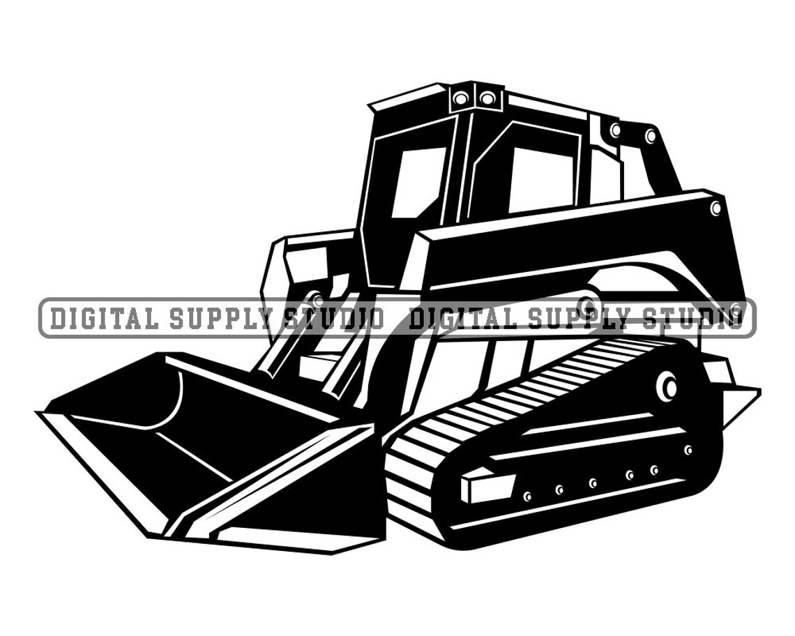 Track Skid Steer Svg Track Skid Steer Svg Heavy Equipment Etsy