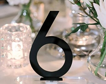 Black Acrylic Table Numbers Wedding Decor Table Numbers Large Acrylic Black and white Theme Acrylic Luxury Table Number