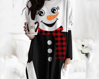 Snowman dress unisex custom dress top gift dress