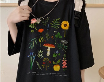 Mushroom plants herbology shirt tshirt unisex custom shirt top gift shirt