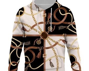 Chains hoodie hooded unisex custom top gift hoodie
