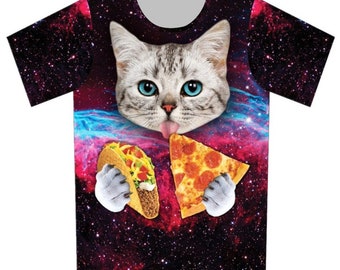Cat pizza shirt tshirt unisex custom shirt top gift shirt
