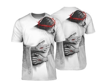 Jesus hug shirt tshirt unisex custom shirt top gift shirt
